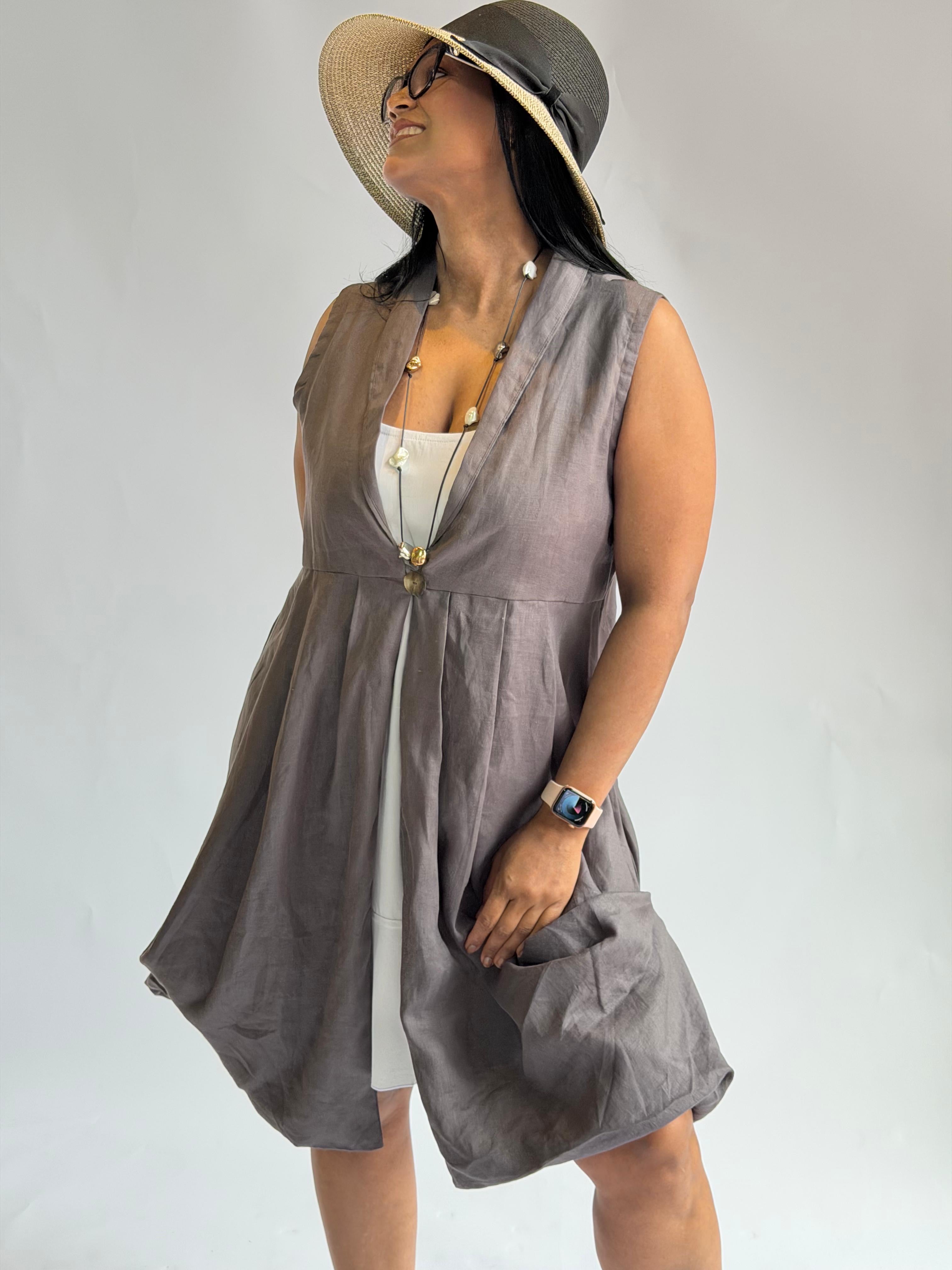 Pleated Vest