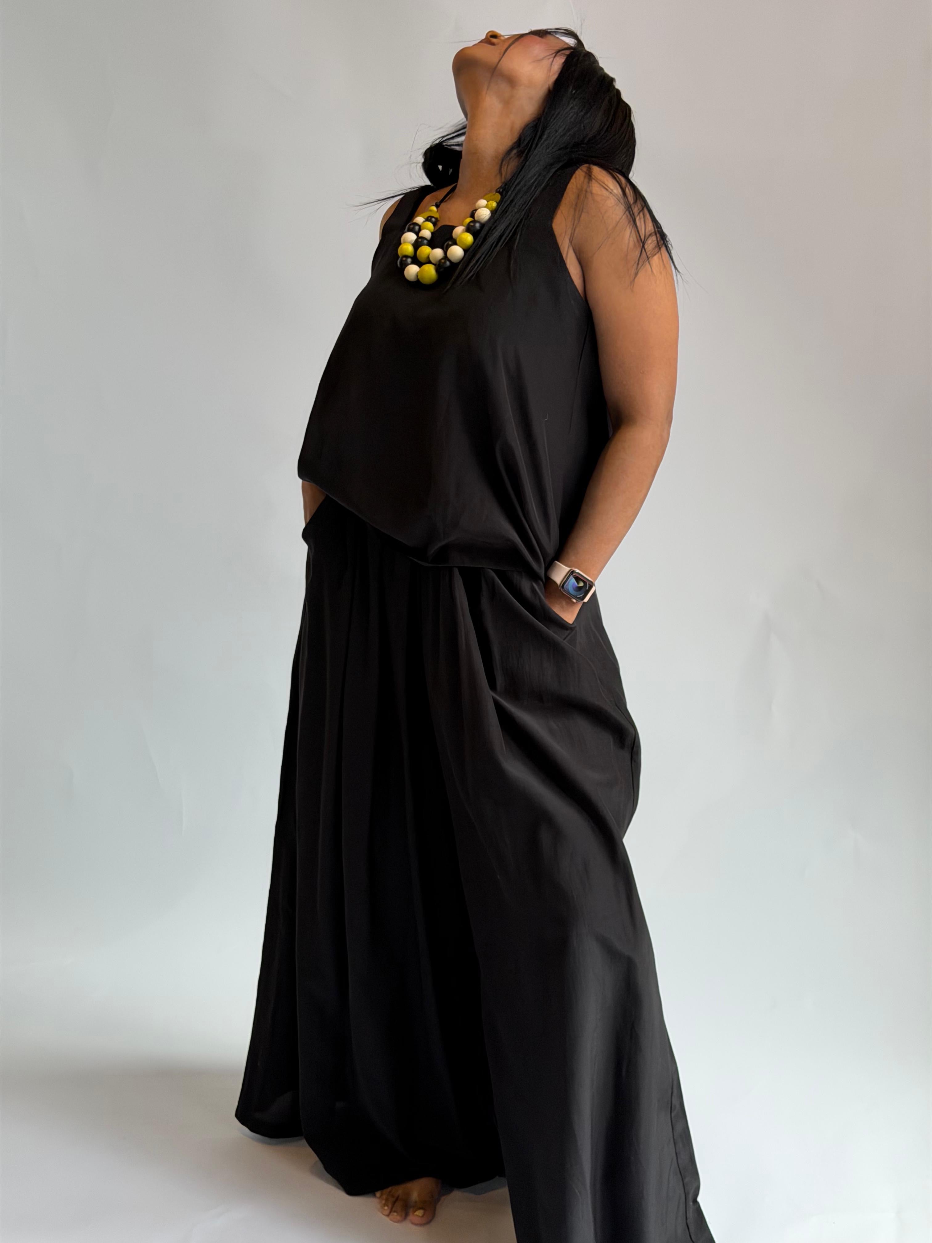 Long Elastic Waist Pants