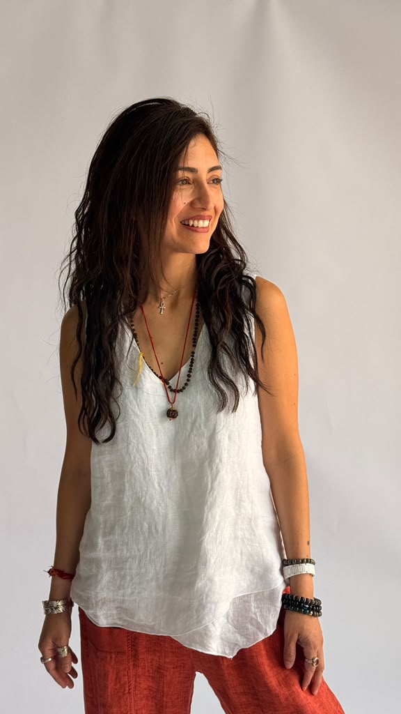 V-Neck Sleeveless Top
