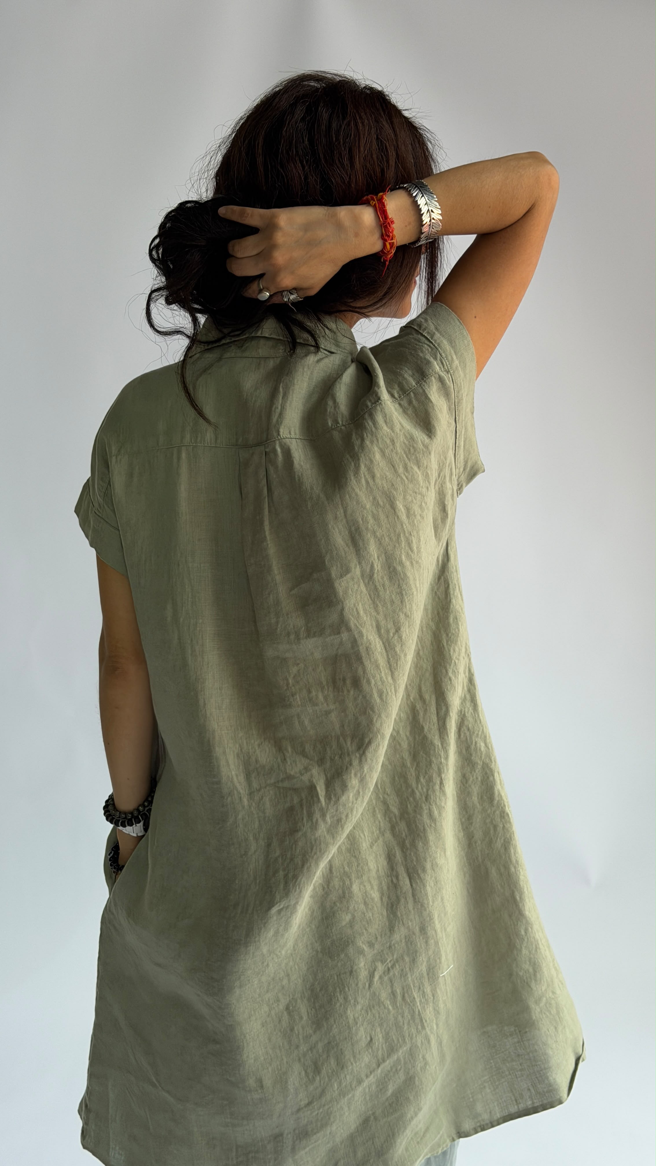 Hi - Low Shirt Hanky Linen