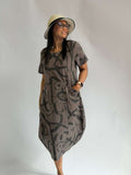 S/S BUBBLE DRESS LINEN