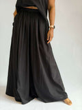 Long Elastic Waist Pants
