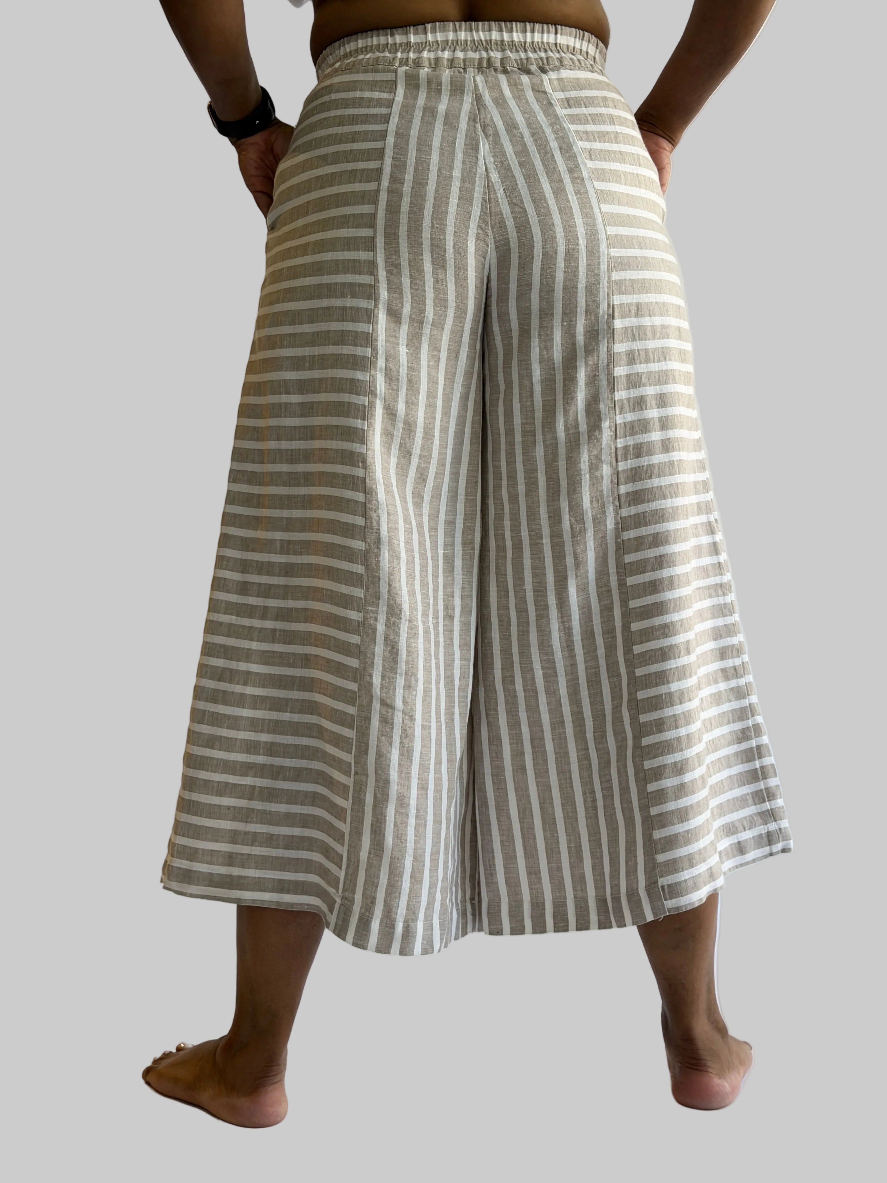 Stripe Pant w/ button