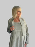 Short Jacket -  326 : Textured Open Front Cropped Jacket