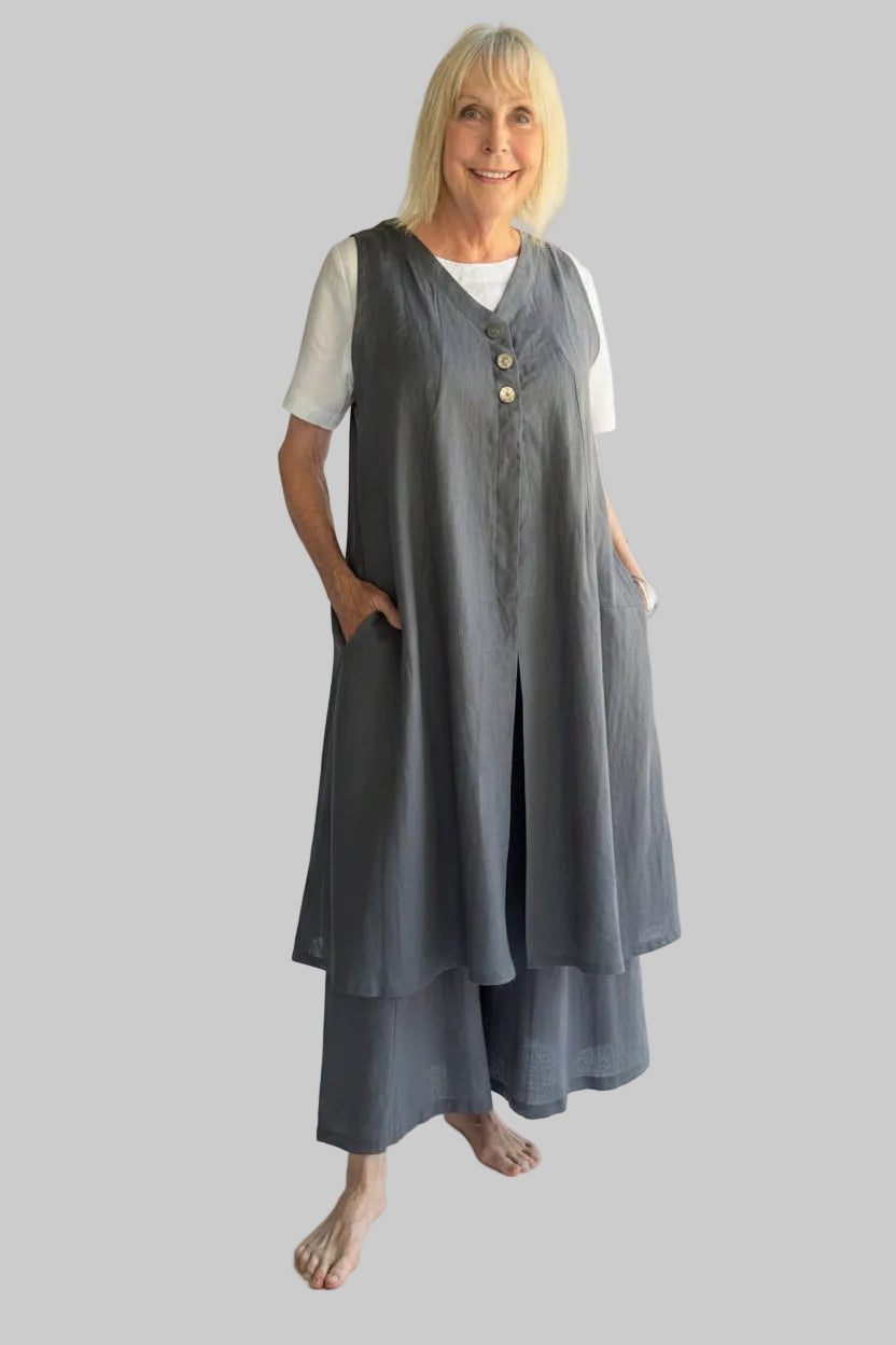Long Vest W/Inseam Pkt
