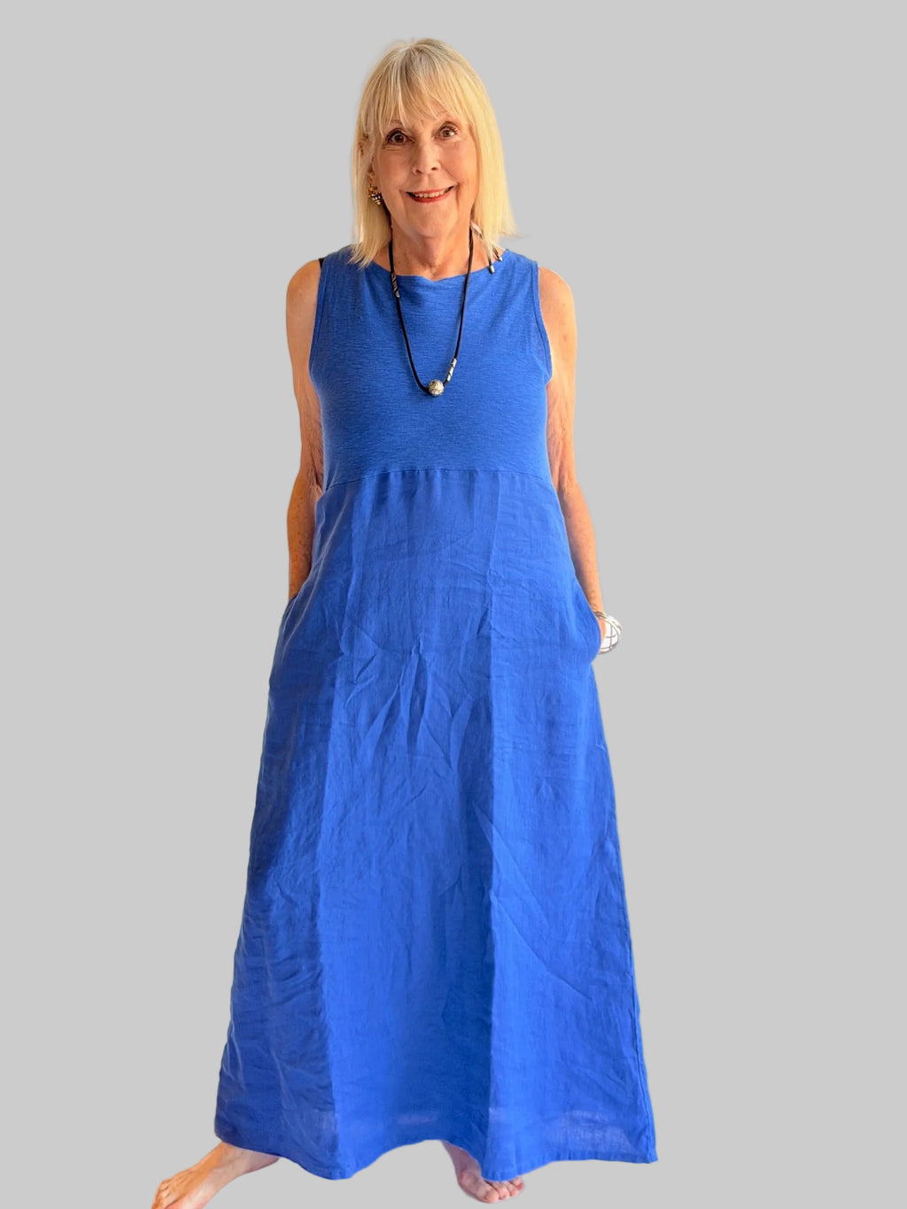 Aline Tank Dress - Combo Linen