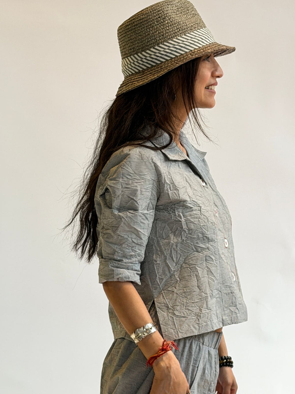 Gumbo Blouse - Crush Pinstripe