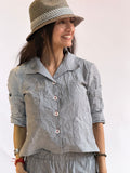 Gumbo Blouse - Crush Pinstripe