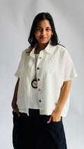 Cap Sleeve Shirt (Runs Big) Linen