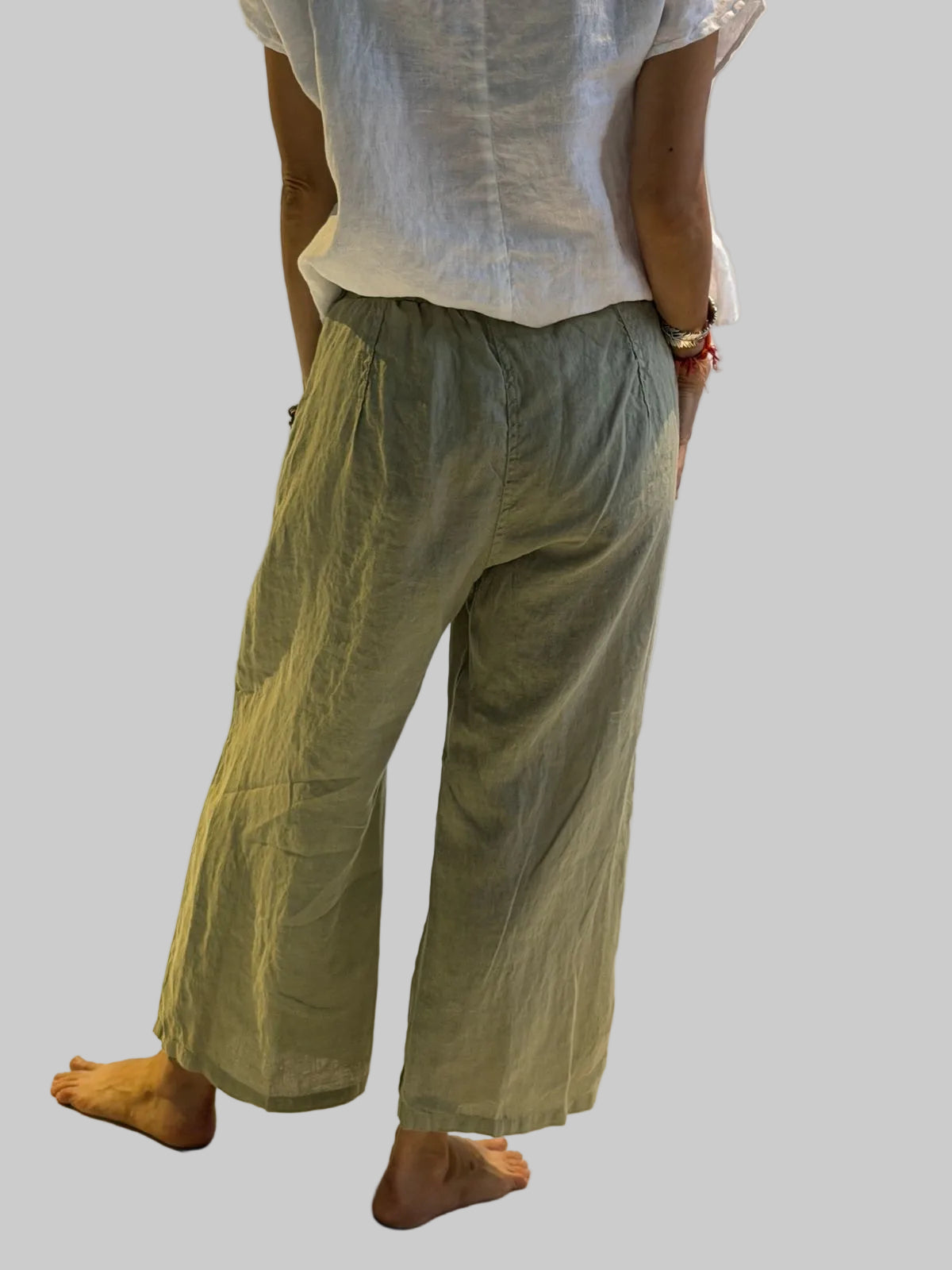 Easy Crop Pant - Hanky Linen