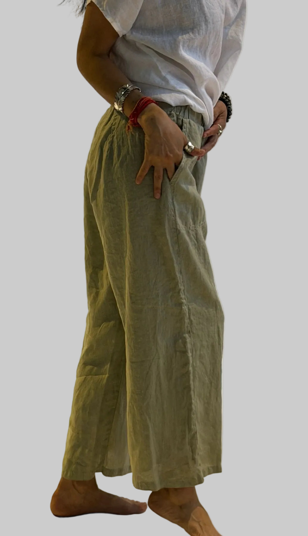 Easy Crop Pant - Hanky Linen