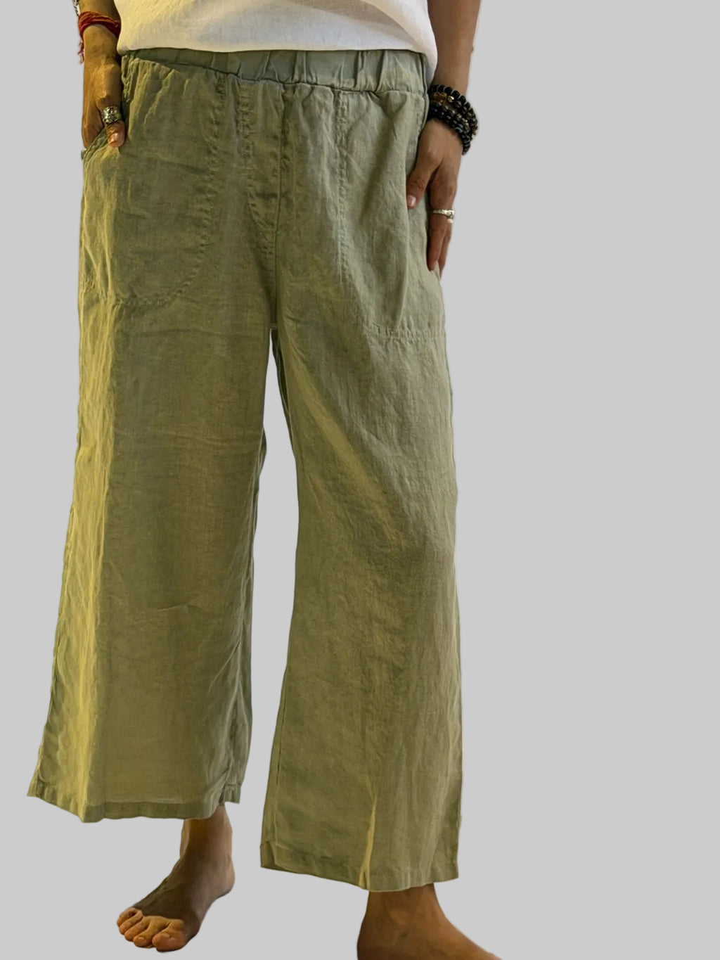 Easy Crop Pant - Hanky Linen