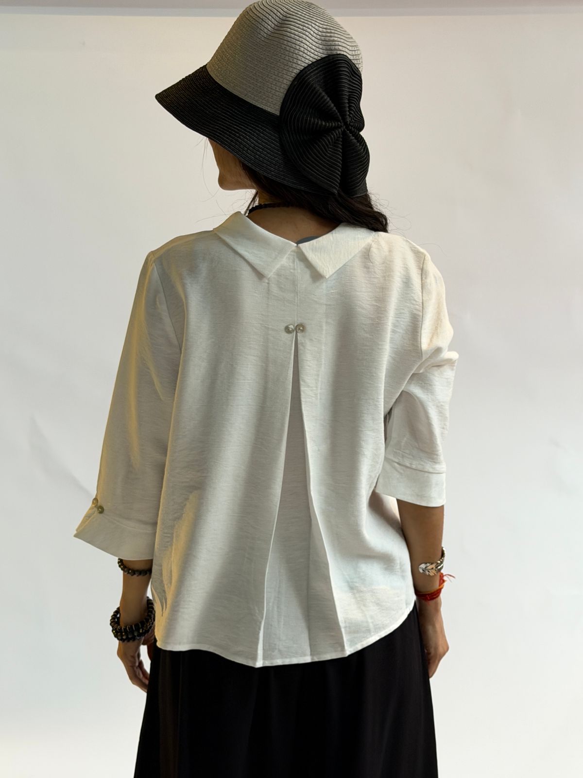 Twinbutton Top Solid