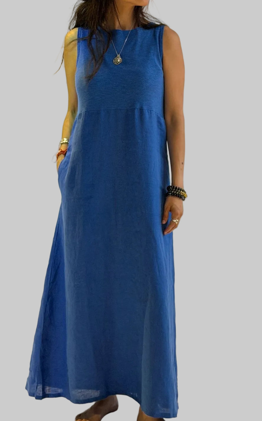 Aline Tank Dress - Combo Linen