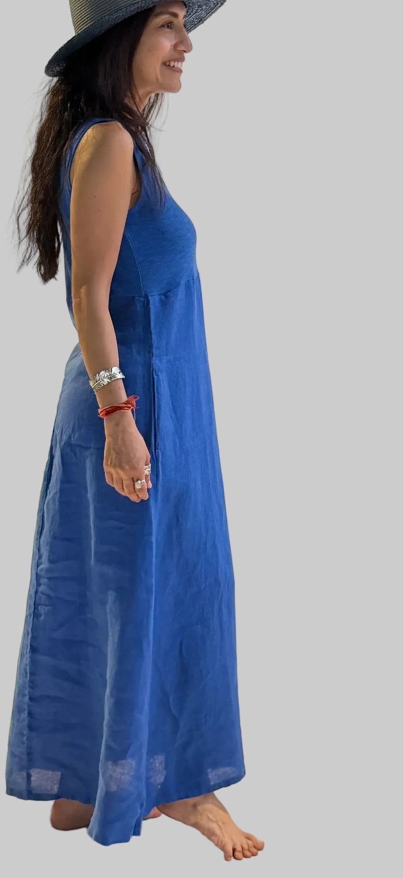 Aline Tank Dress - Combo Linen
