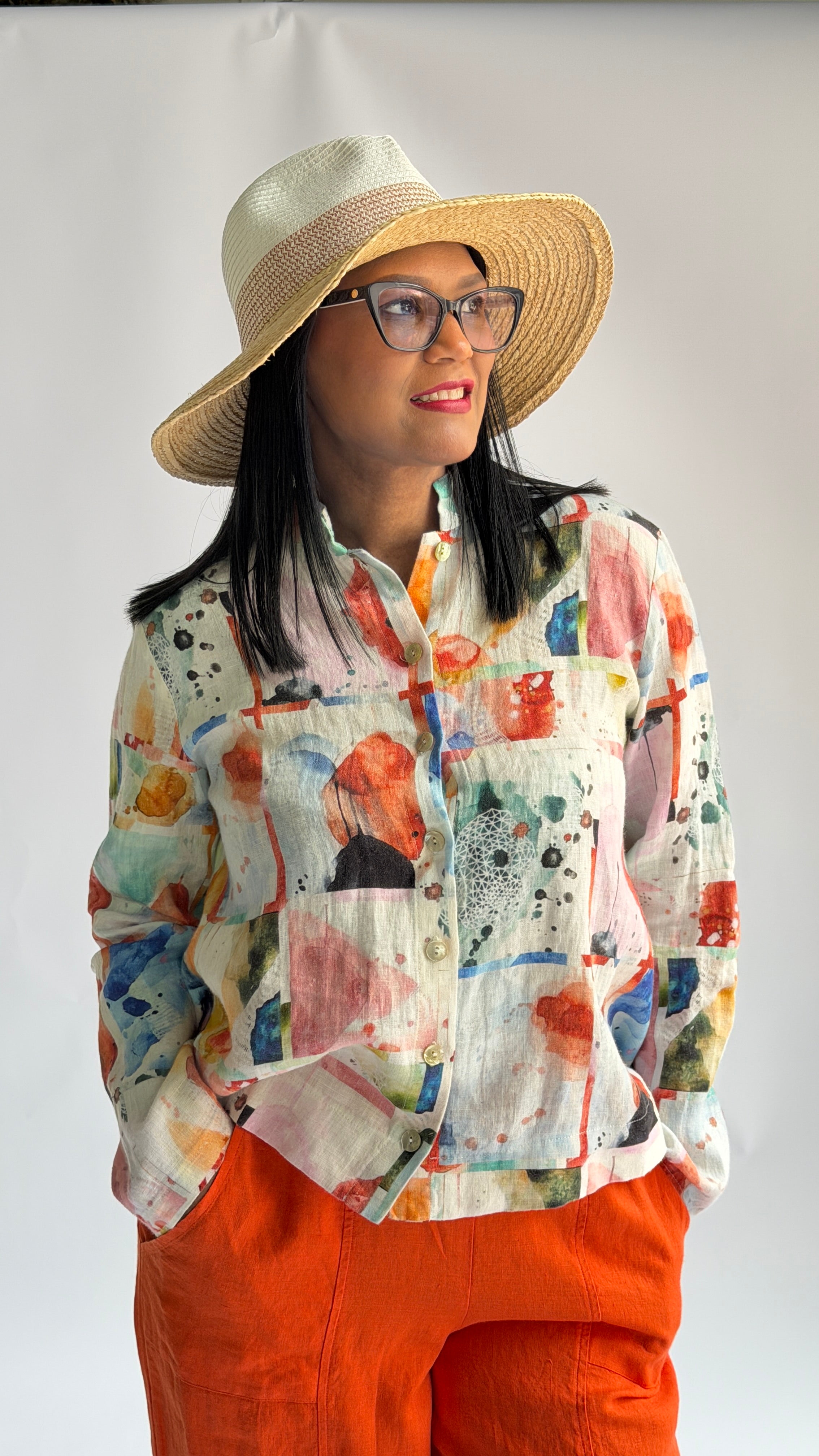 Painted Mandarin Shirt