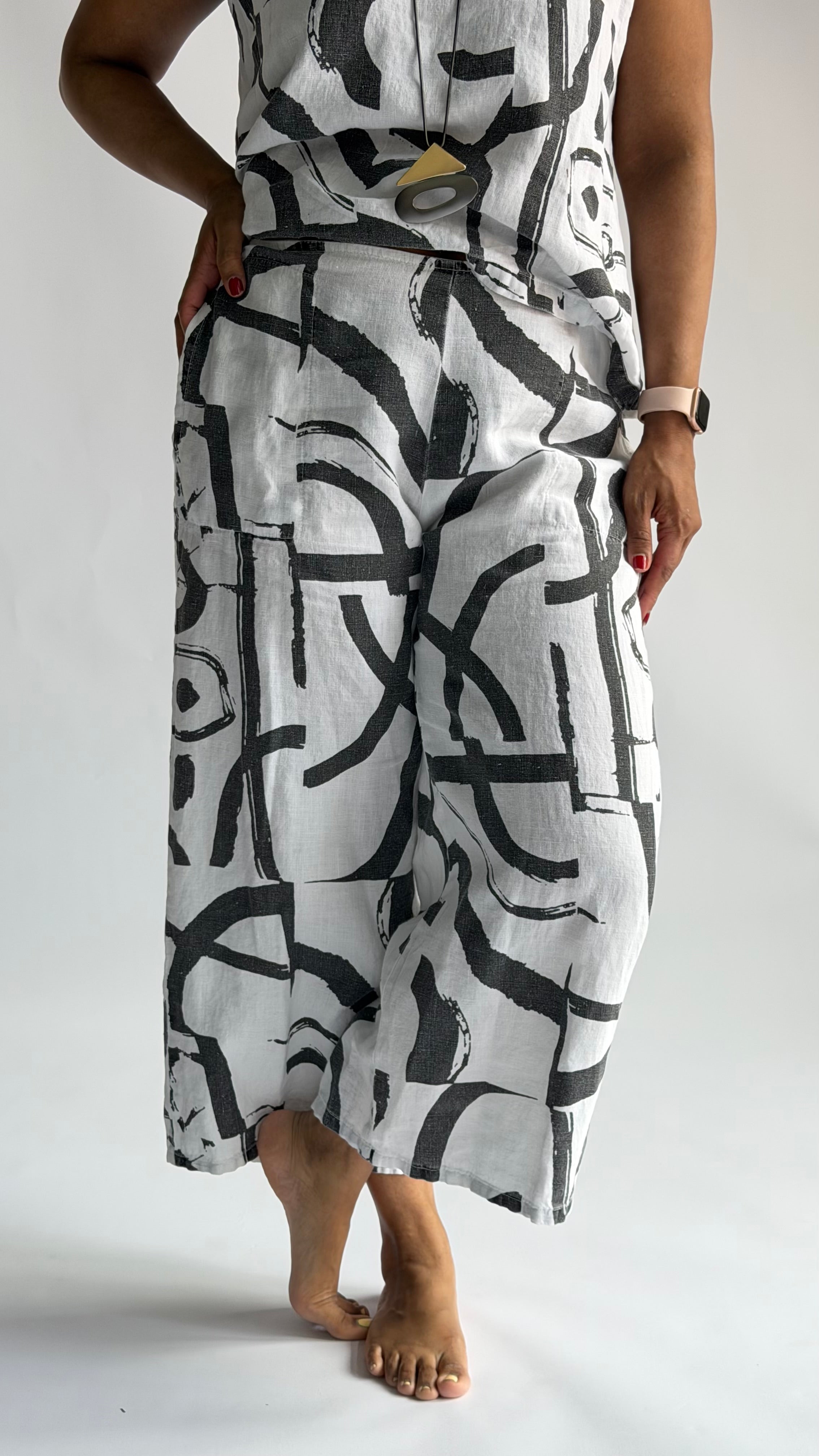 Flat Crop Pant - Print