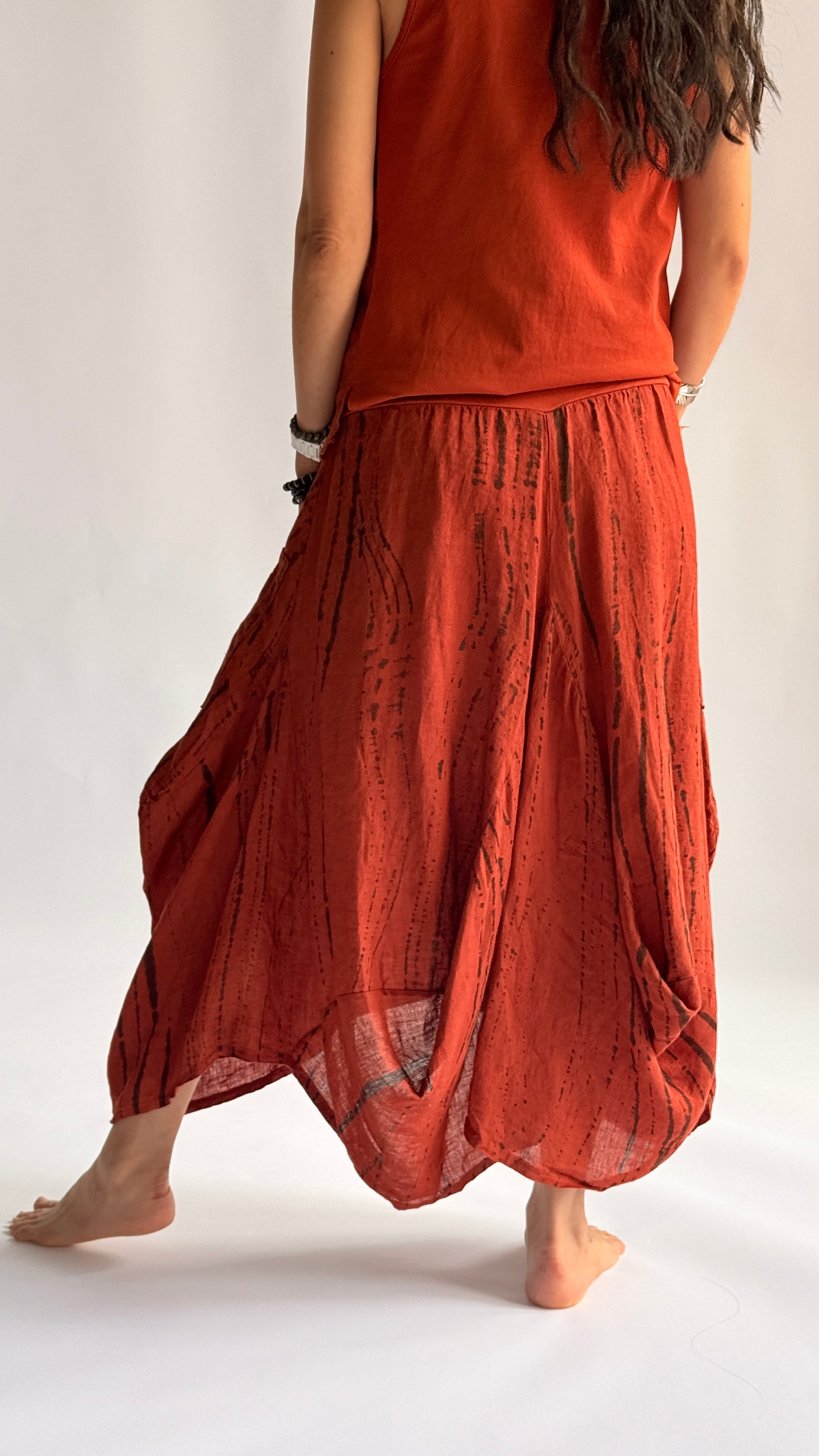 INW1145-Skirt Stripe Print