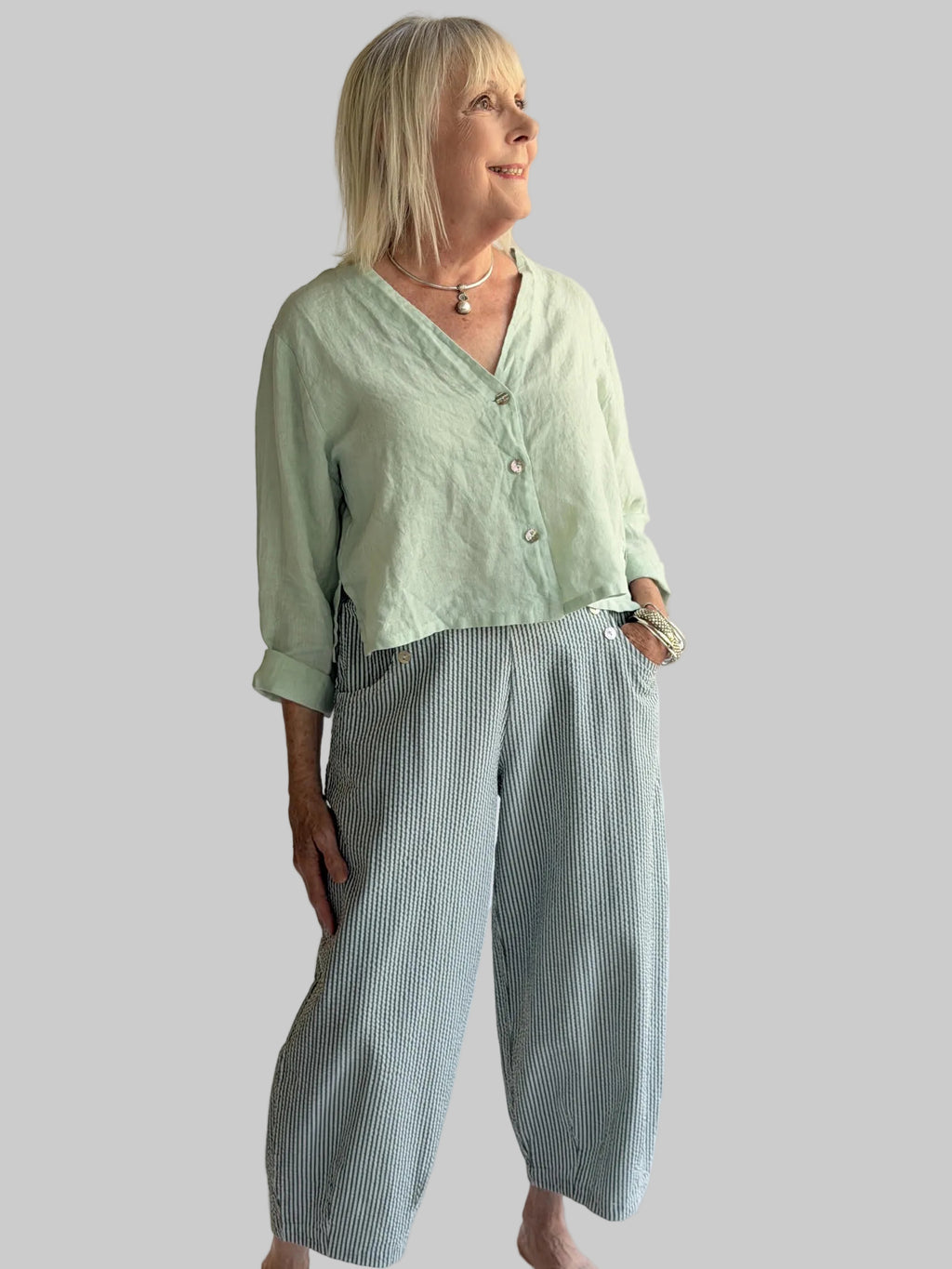 Crop V Neck